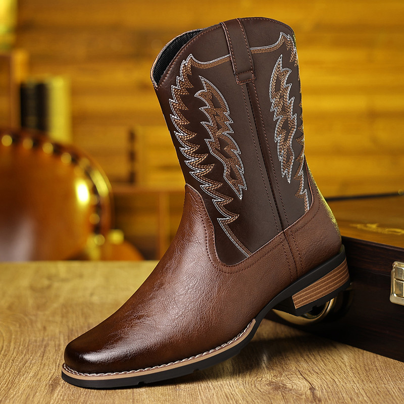 Embroidery Yes - Botas de Cowboy Ocidentais Masculinas de