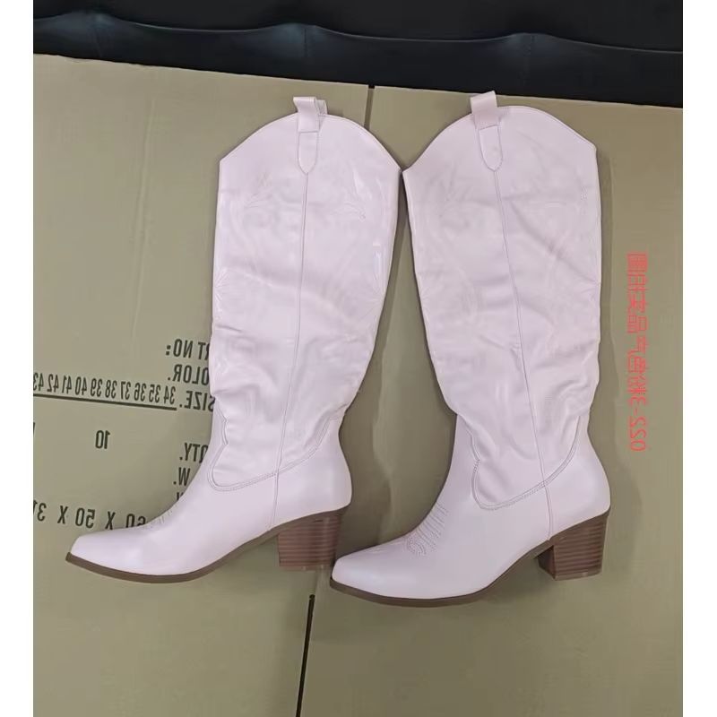 Embroidery Yes - Eilyken botas femininas com bordado requintado,