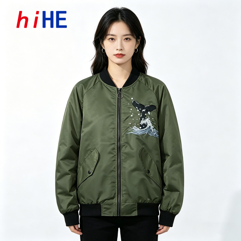 Embroidery University - Jaqueta Bomber Bordada Sukajan Masculina e