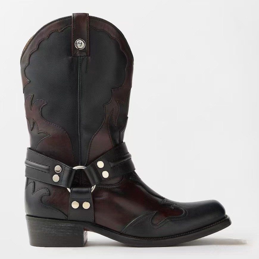 Embroidery Yes - Novas Botas Femininas de Cano Médio