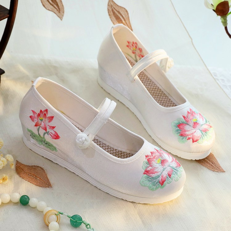 Embroidery Yes - 2026 feminino branco & verde lótus