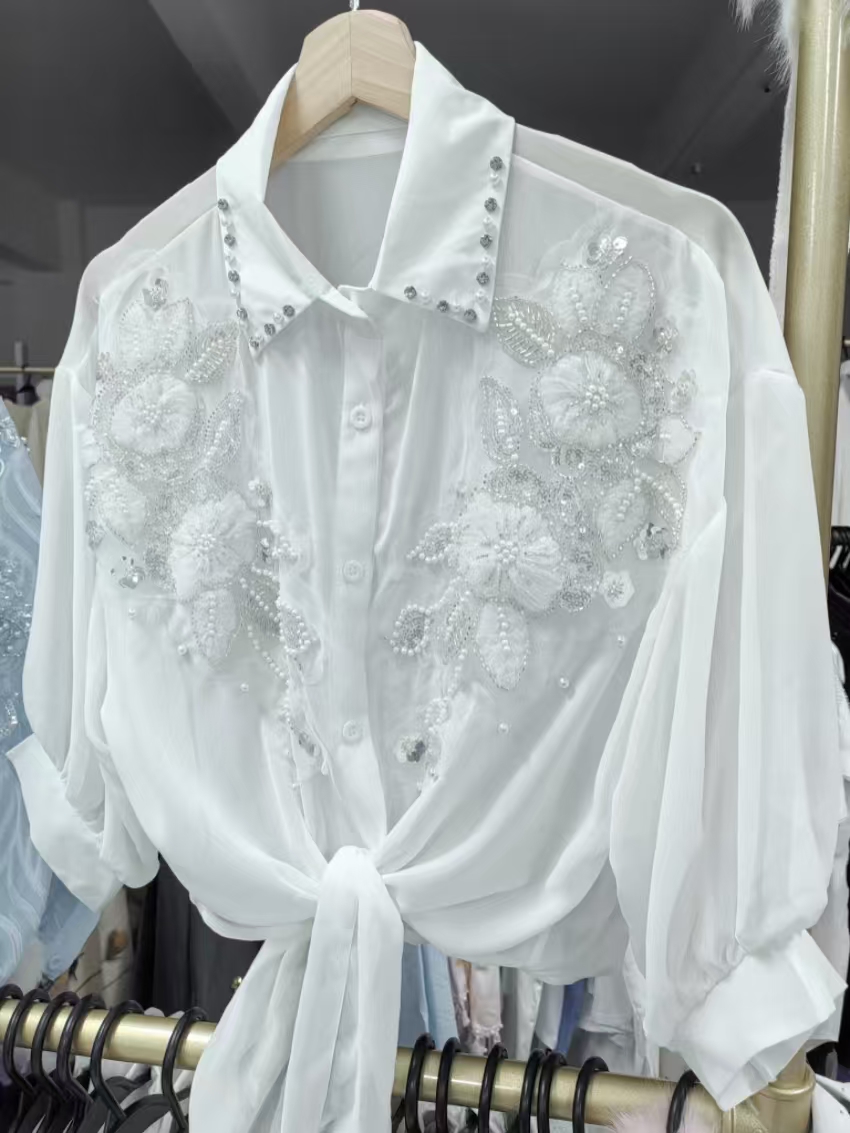 Embroidery Cardigan - Blusas de Verão com Proteção Solar