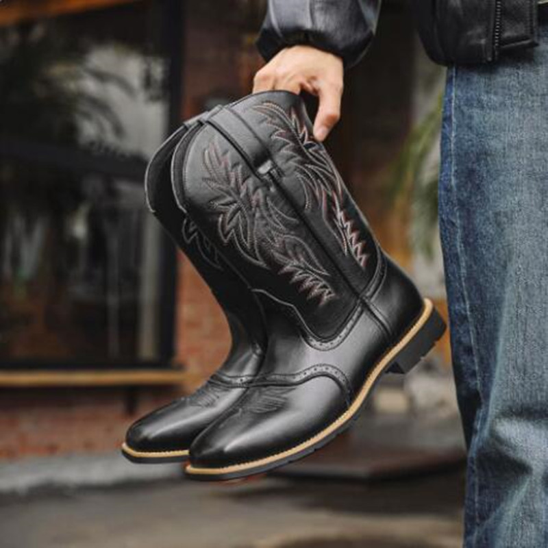 Novas Botas Masculinas Altas c - Embroidery Yes avaliação e preço