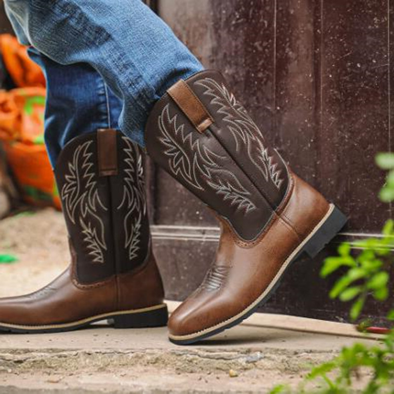 Novas Botas Masculinas Altas c - Embroidery Yes avaliação e preço