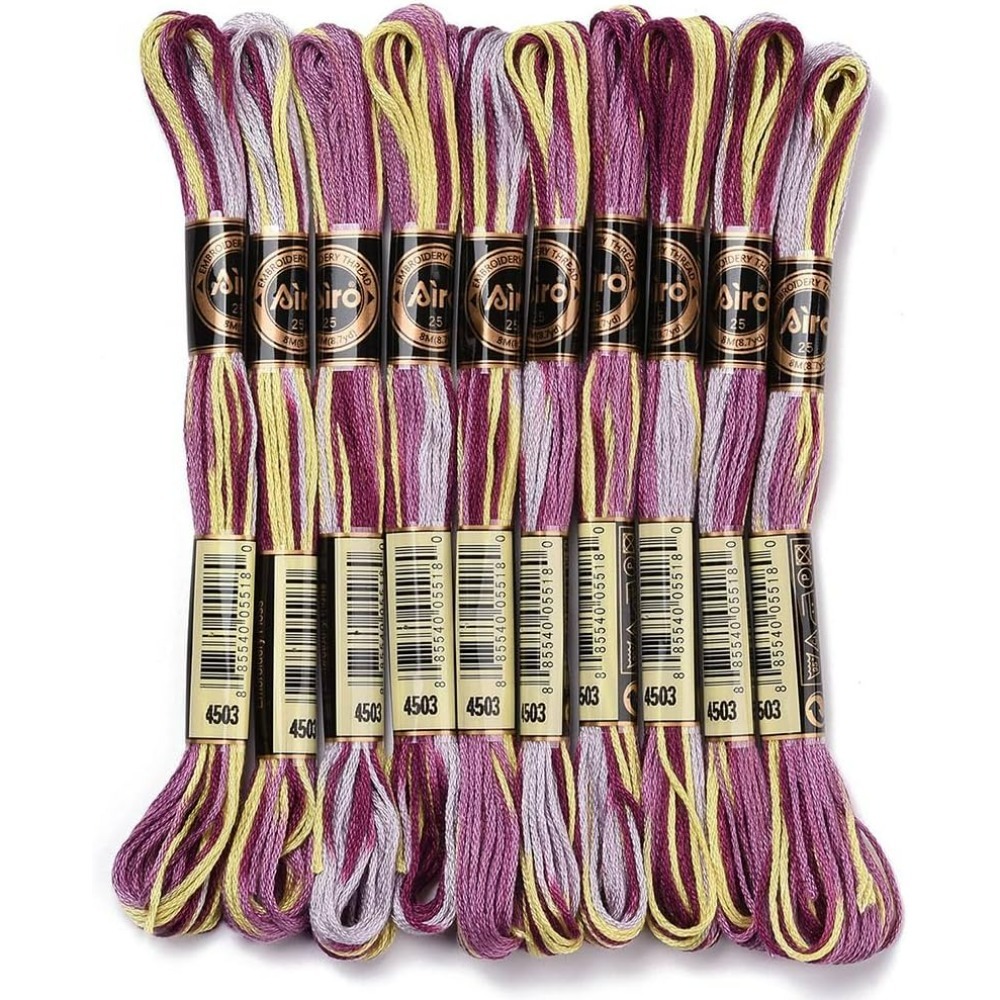 6 fios roxo variegado bordado  - Embroidery Thread avaliação e preço