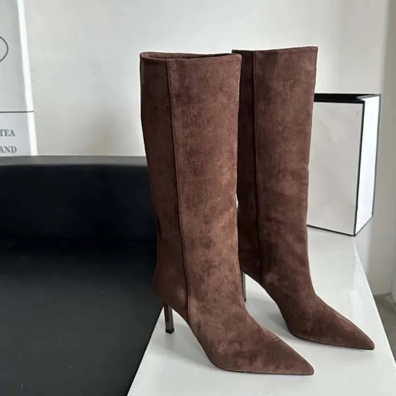 Mulheres de luxo botas longas  - Embroidery Yes avaliação e preço