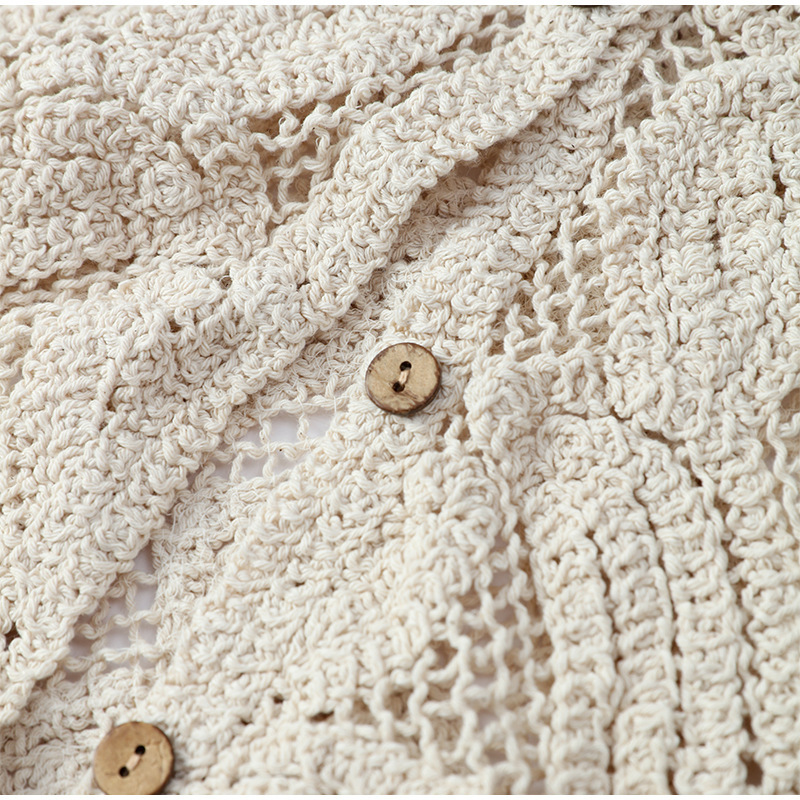Camisas de malha de crochê fem - Embroidery Cardigan avaliação e preço