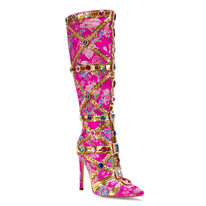 Botas de Cano Alto Multicolori - Embroidery Yes avaliação e preço