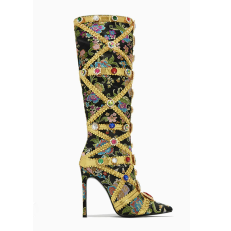 Botas de Cano Alto Multicolori - Embroidery Yes avaliação e preço